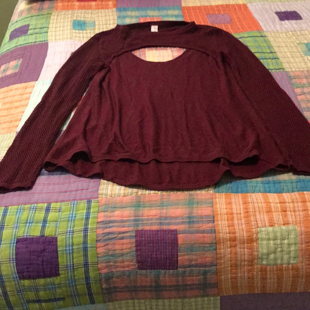 Allison Joy cut out top long sleeve